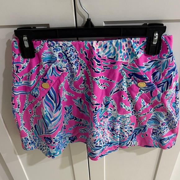 Tennis/Pickleball- Vibrant Pink and Blue Patterned Skirt - Picture 1 of 3